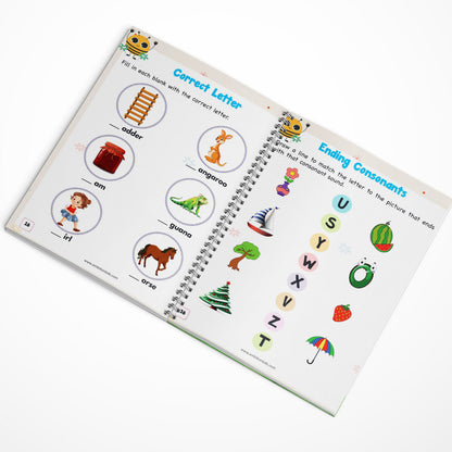 Phonics 4-Book Set – Vowels, A–Z Sounds, Blends & Word Families