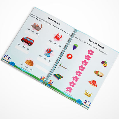 Phonics 4-Book Set – Vowels, A–Z Sounds, Blends & Word Families