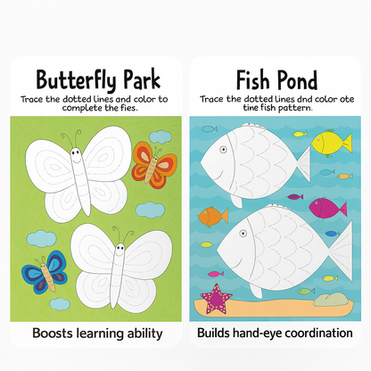 Fun Patterns & Pencil Control – My First Tracing Worksheet