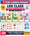 LKG Printable Worksheets | EVS + Math + English + Coloring + Logical