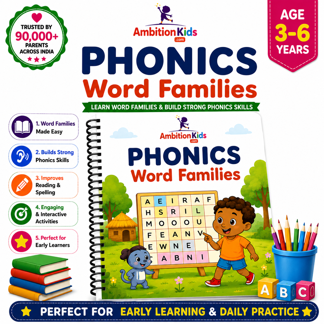 Word Families Phonics Worksheets for Kids Age 4–7 Years