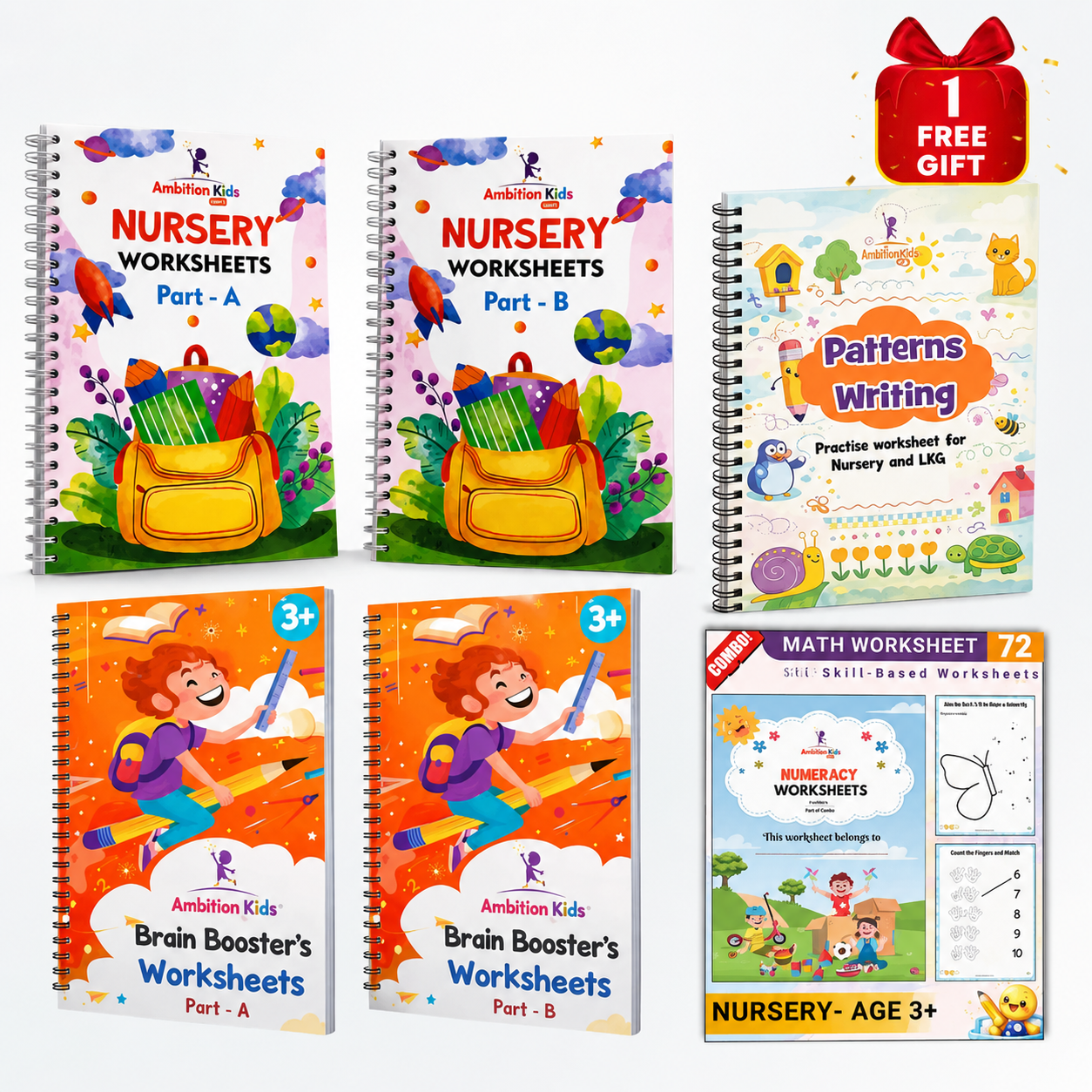 Nursery Hard Copy Kids Worksheets kit