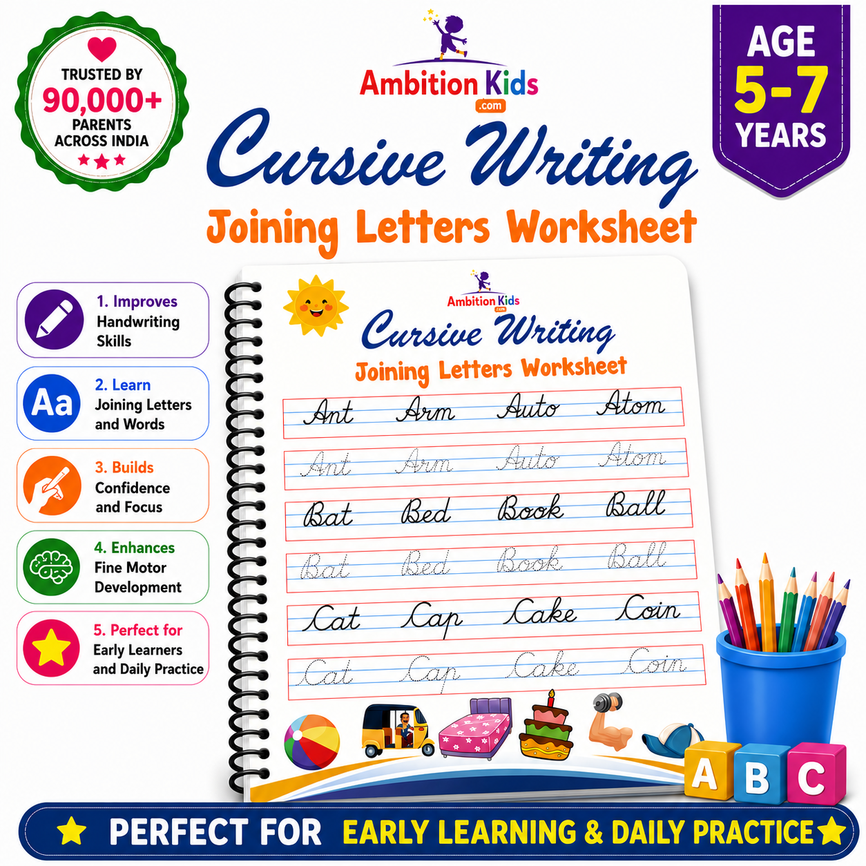 Joining Letters Cursive Writing Ambition Kids Worksheet