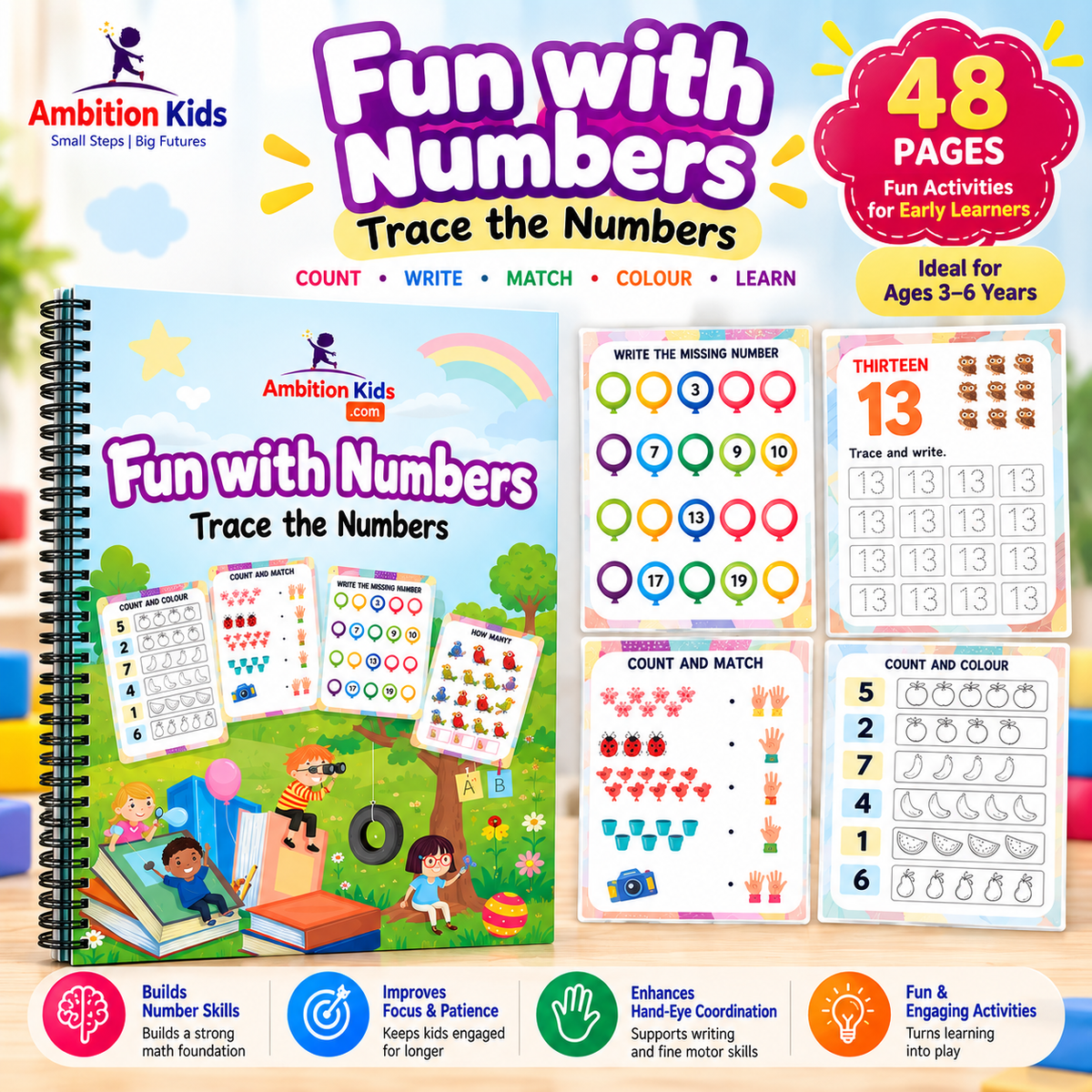 Dot-to-Dot, Mazes, & Fun with Numbers (Age 3-6)