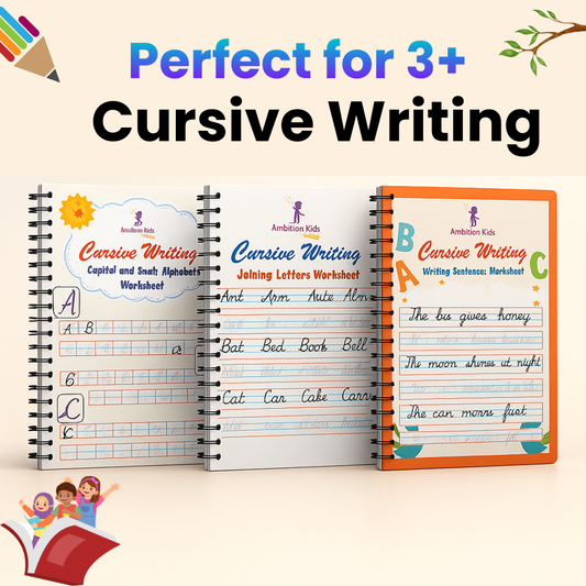 Cursive Writing Practice Book for Kids (Letters, Words & Sentences)