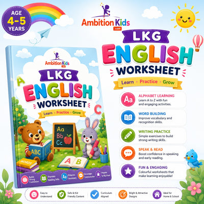 LKG Loose Worksheets | 92 English Fun Learning Pages | Hard Copy