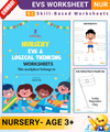 Preschool Kids Worksheets Bundle – EVS, Math, English, Coloring & Patterns | Complete Learning Kit