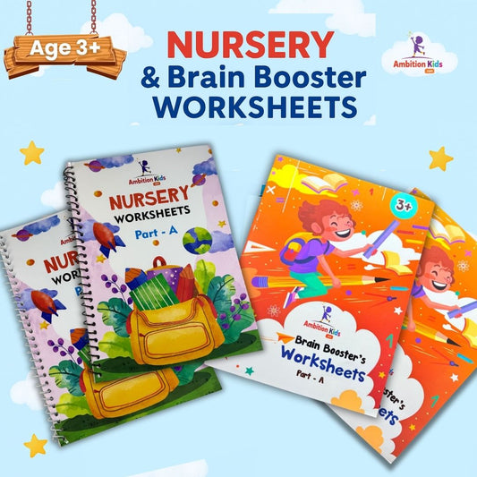 Nursery & Brain Booster Worksheets (4 Books)