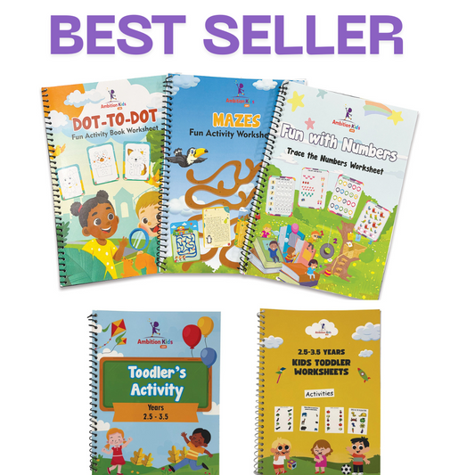 Toddler & Dot-to-Dot, Mazes & Numbers (5 Worksheets)