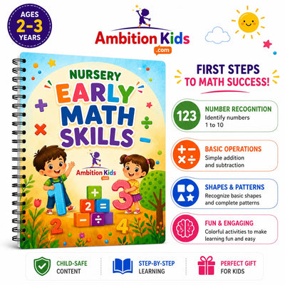 Nursery Early Math Skills Worksheet | Preschool Math Learning Book for Kids Age 2-3 Years