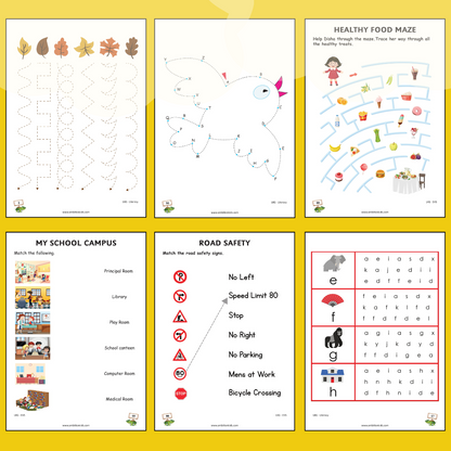 Nursery Hard Copy Kids Worksheets - Ambition Kids