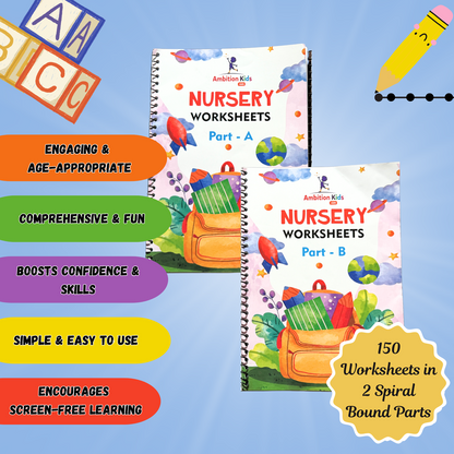 Nursery Hard Copy Kids Worksheets - Ambition Kids