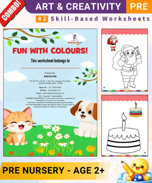 Pre Nursery Worksheet | Art & Creativity Pages | | Hard Copy 20% OFF