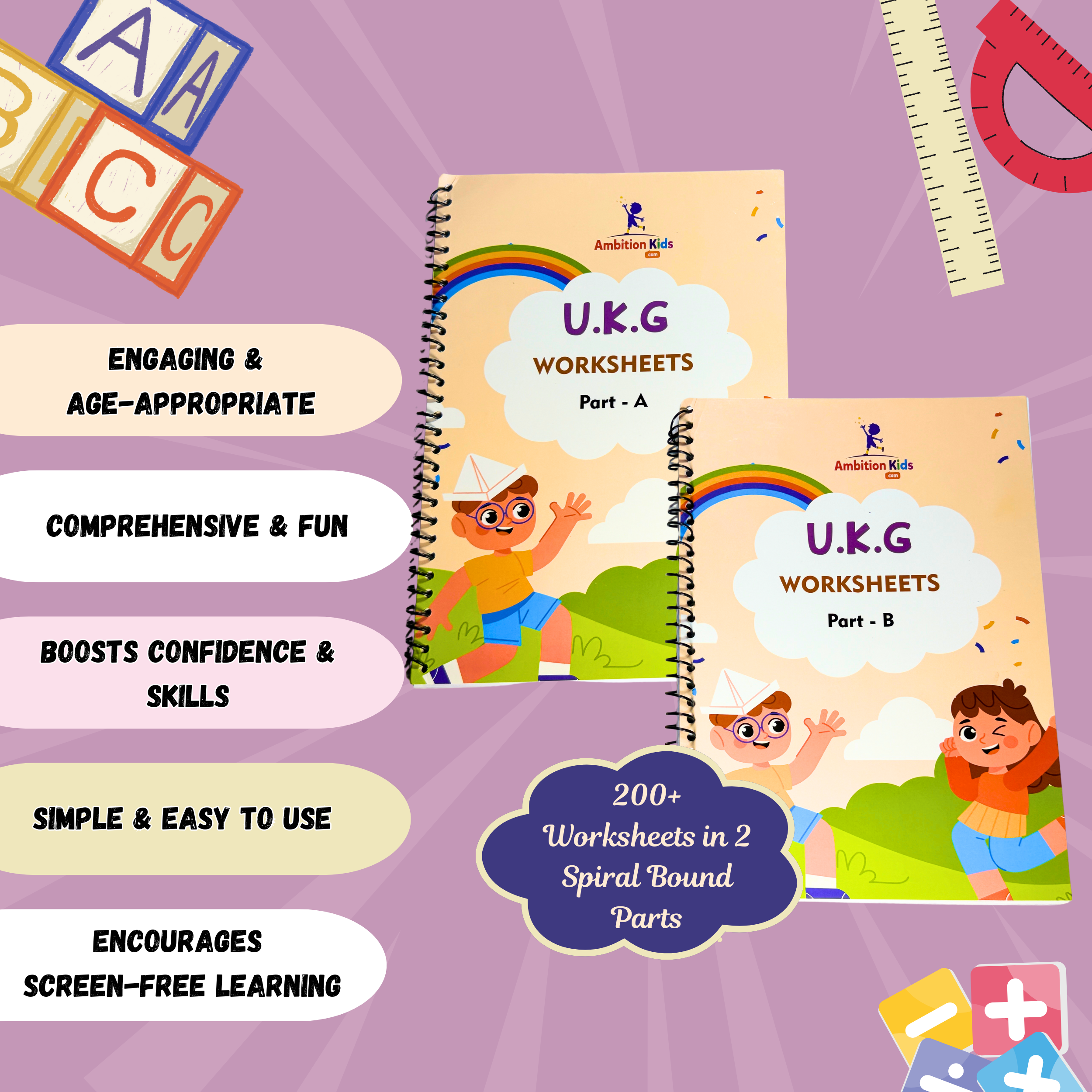 UKG Hard Copy Kids Worksheets