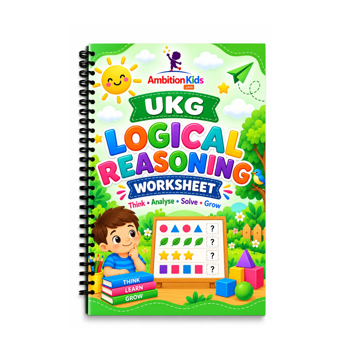 UKG Loose Worksheet | 52 Skill-Based Logical & Reasoning | Screen Free Learning