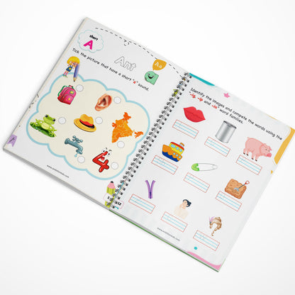 Phonics 4-Book Set – Vowels, A–Z Sounds, Blends & Word Families