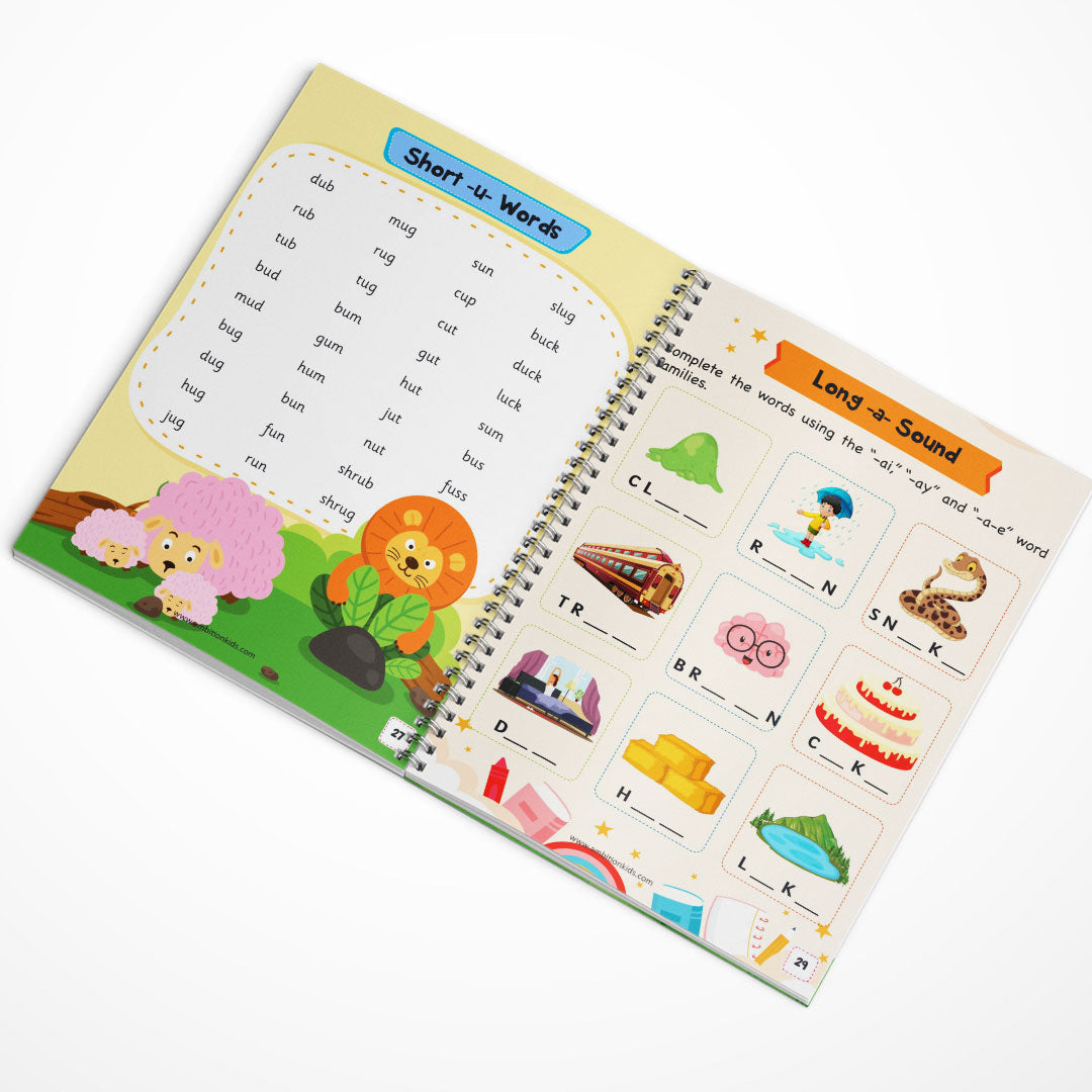 Phonics 4-Book Set – Vowels, A–Z Sounds, Blends & Word Families