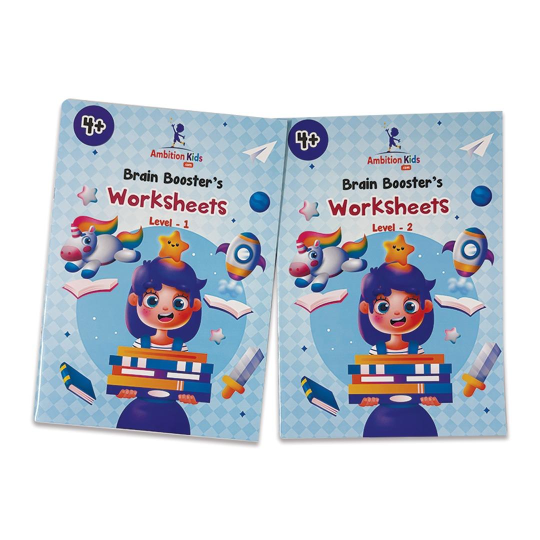 Lkg & Brain Booster Worksheets (4 Books)