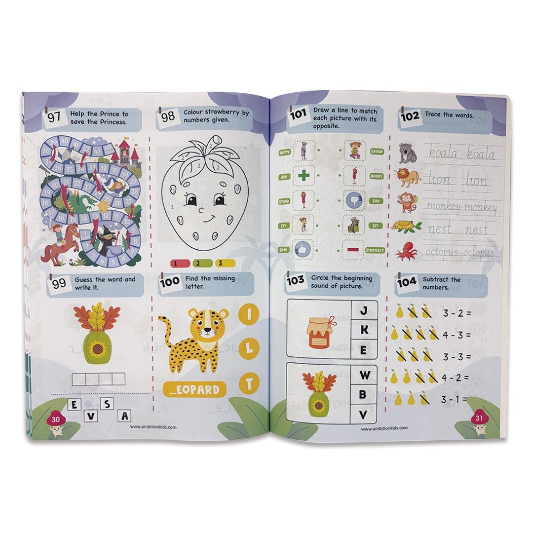 Lkg & Brain Booster Worksheets (4 Books)