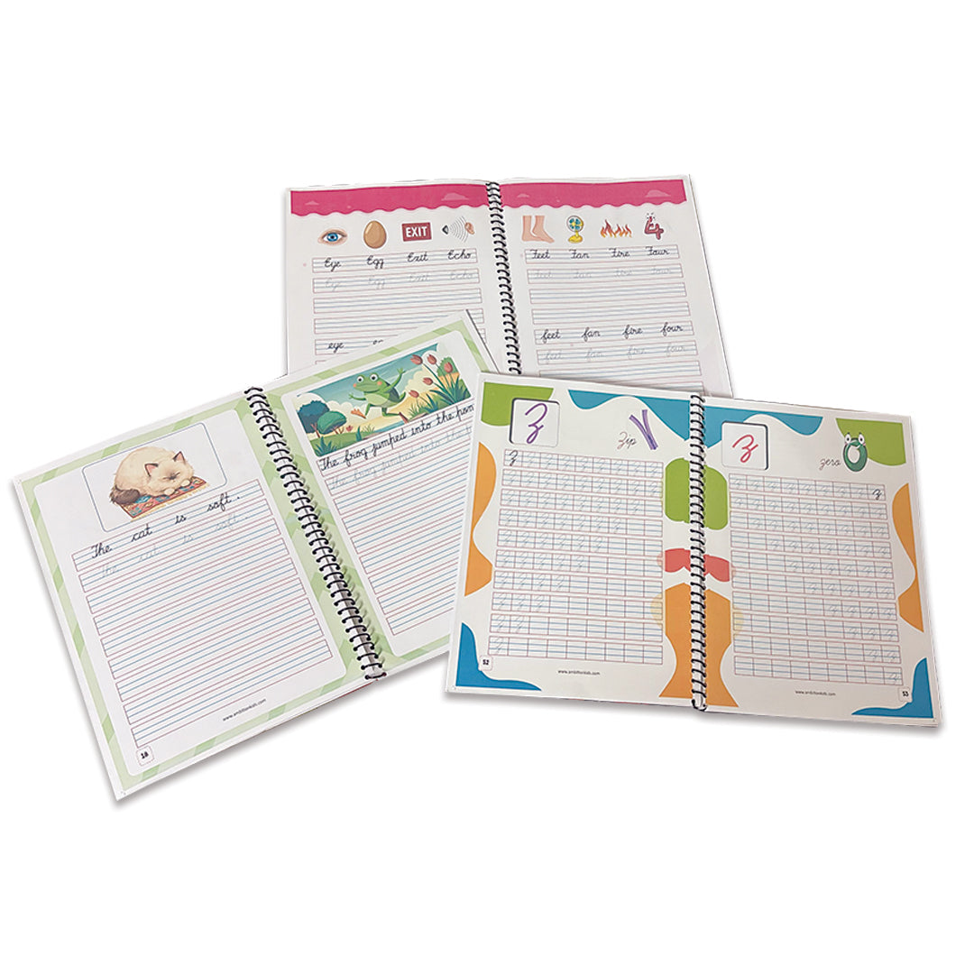 Cursive Writing Practice Book for Kids (Letters, Words & Sentences) - Ambition Kids