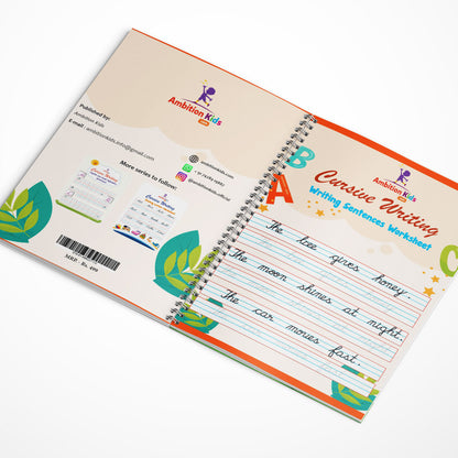 Cursive Writing Practice Book for Kids (Letters, Words & Sentences)