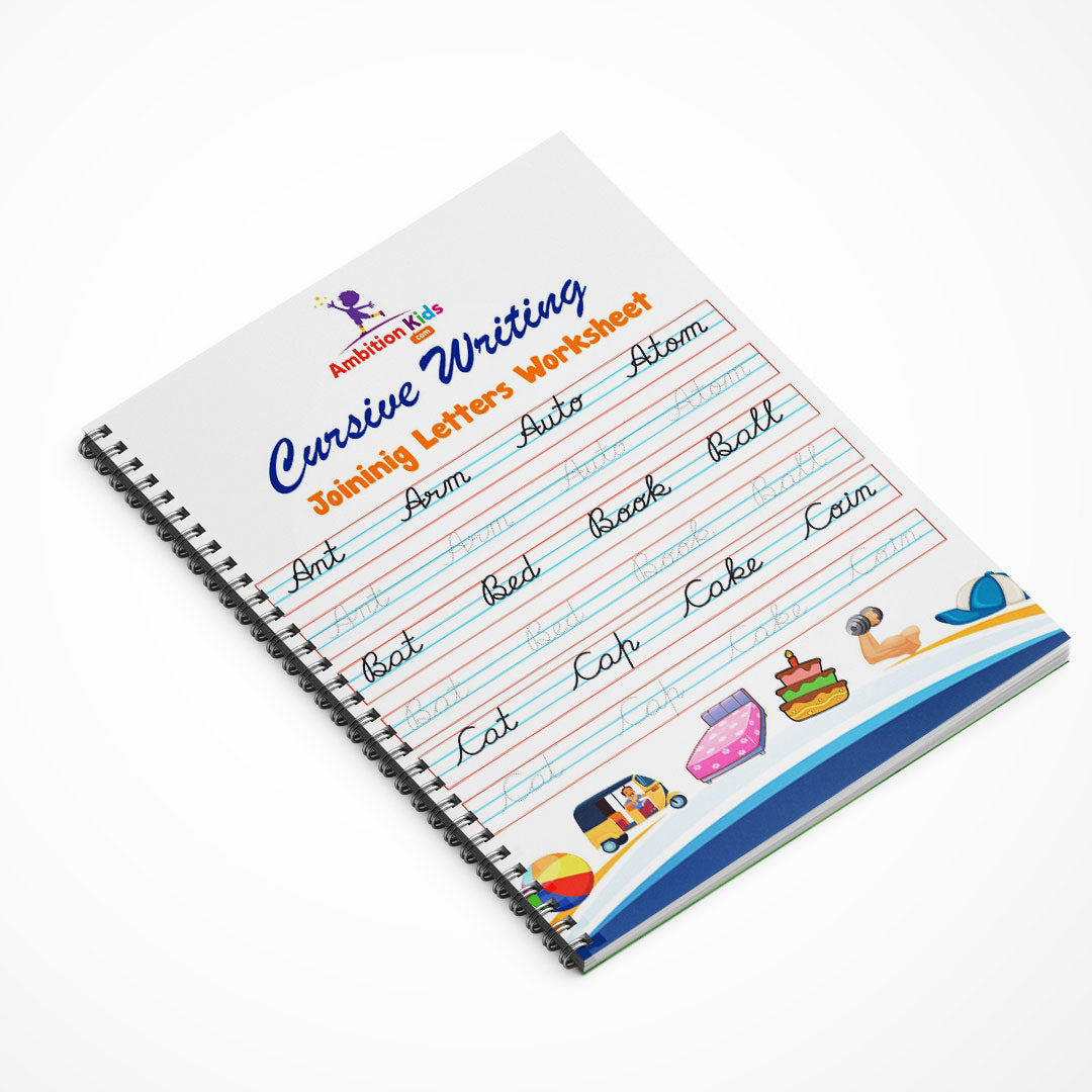 Cursive Writing Practice Book for Kids (Letters, Words & Sentences)