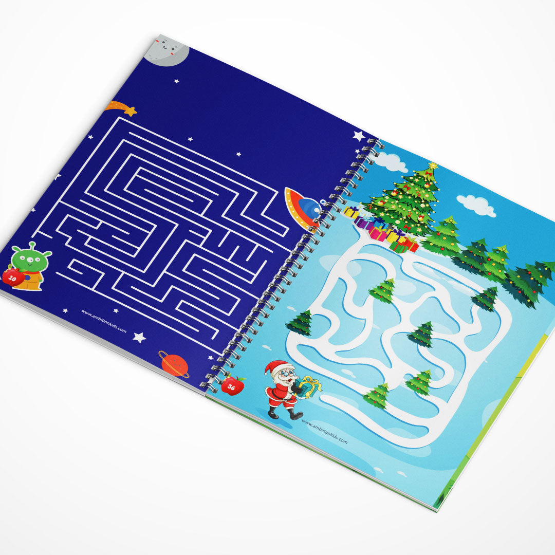 Toddler & Dot-to-Dot, Mazes & Numbers (5 Worksheets)