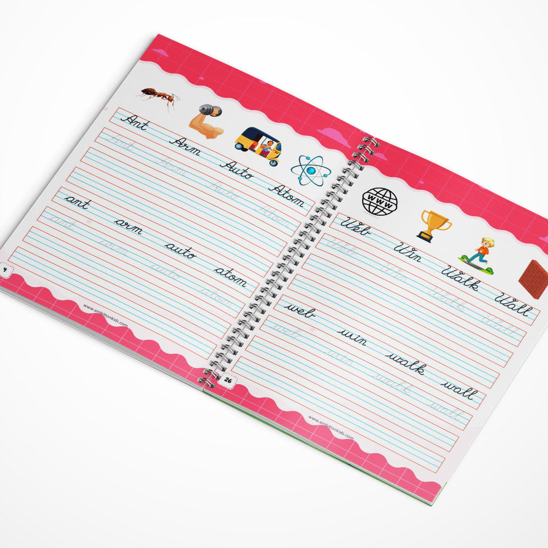 Cursive Writing Practice Book for Kids (Letters, Words & Sentences)