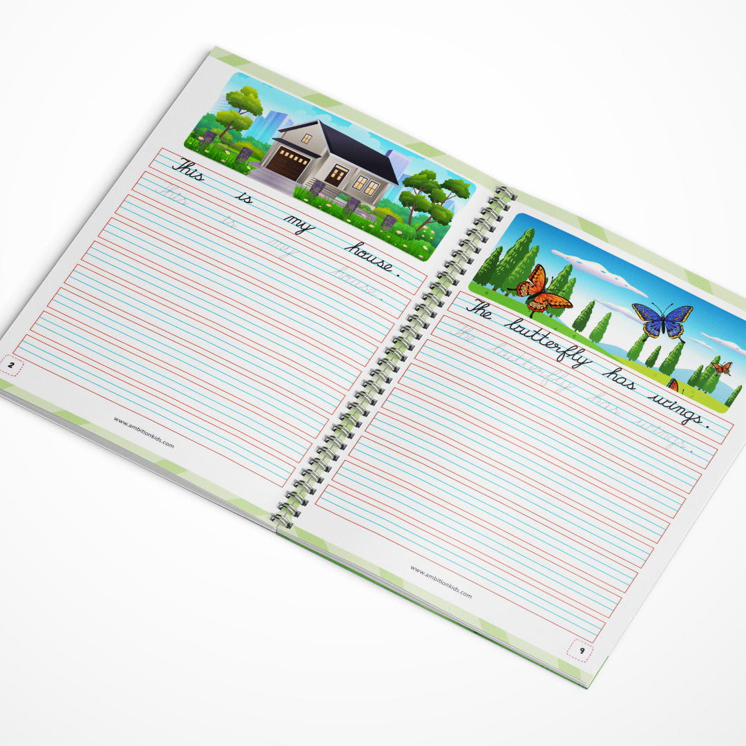 Cursive Writing Practice Book for Kids (Letters, Words & Sentences)