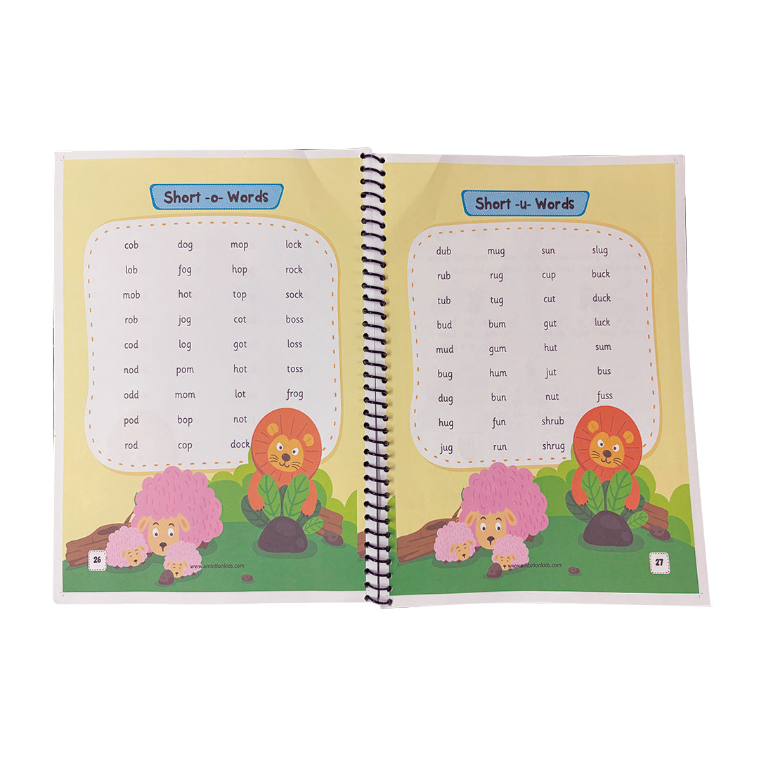 Phonics Practice Books for Kids (4-Book Set – A–Z Sounds, Vowels, Blends & Word Families)