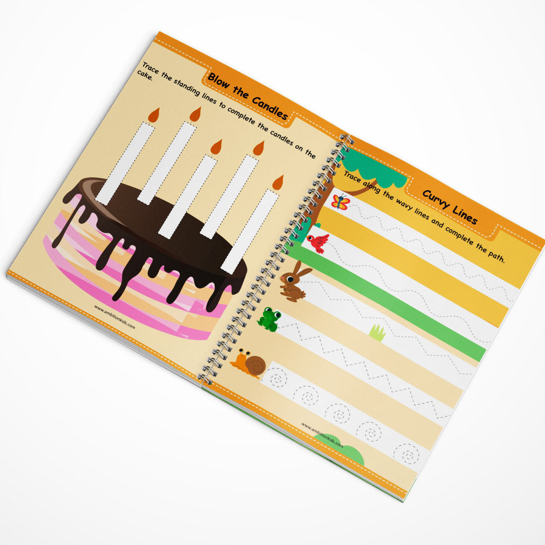 Patterns Writing kids Worksheet Improves Hand Control 100% Screen-Free