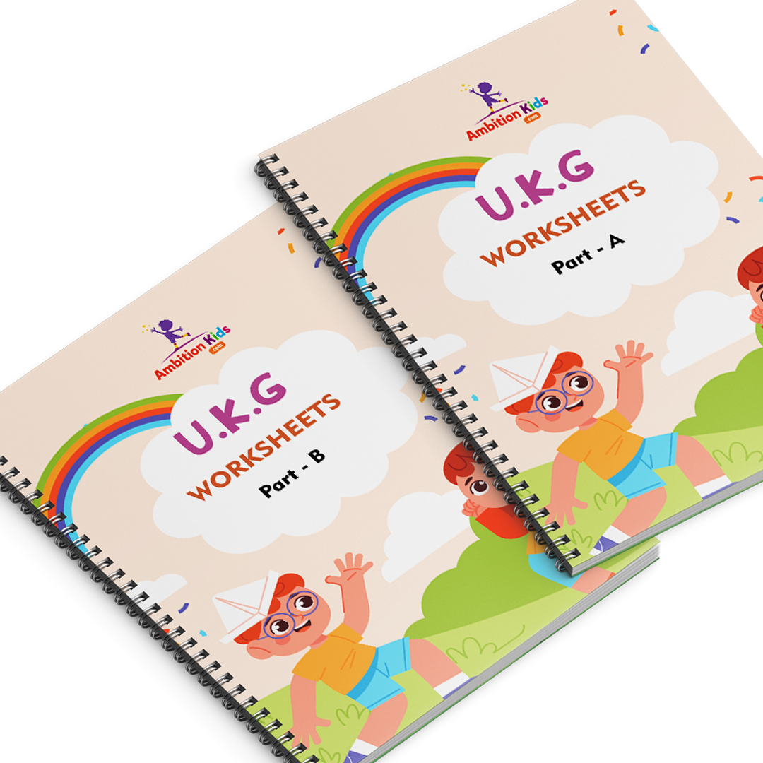 UKG & Brain Booster Worksheets – 4-Book Set (Ages 5–7)  ✅